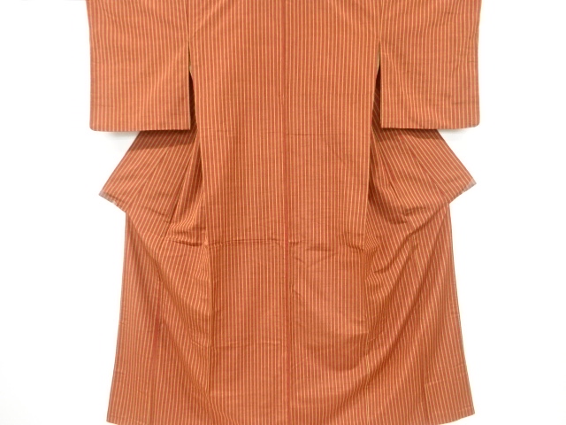 JAPANESE KIMONO / ANTIQUE KIMONO / SILK / HAND WOVEN / FUSHI TSUMUGI / STRIPE